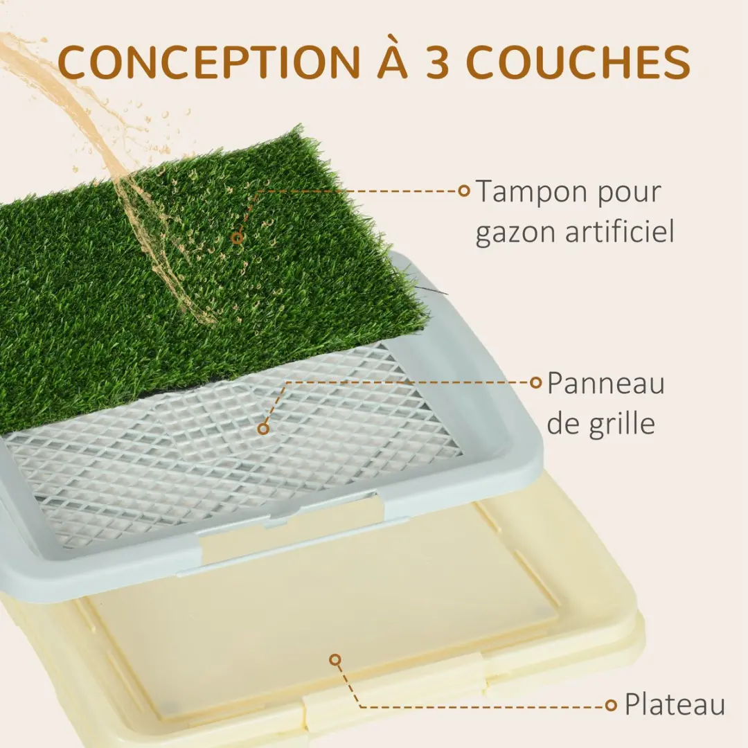 Pawhut Hondentoilet Kunststof 46,5x34x5,5cm - Groen