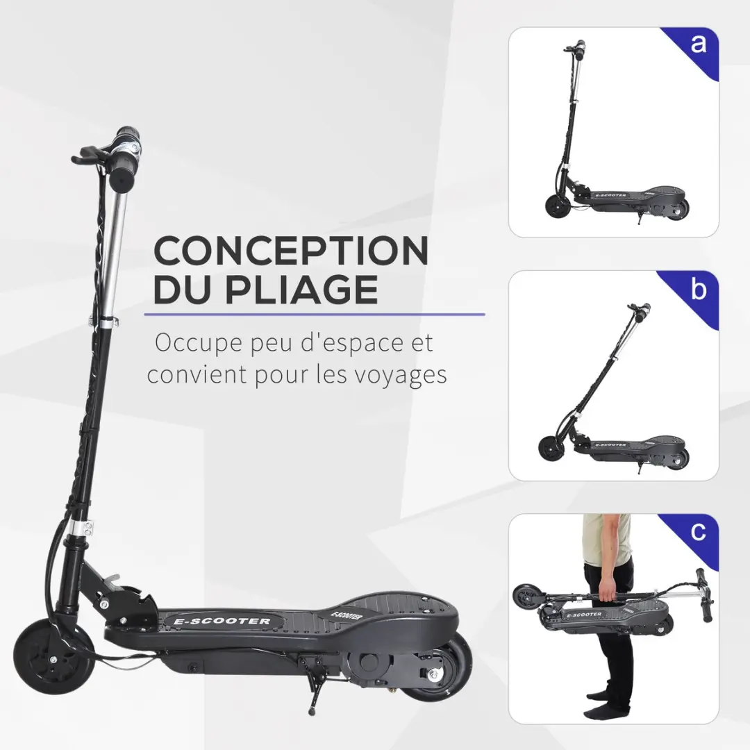 Homcom Kids E-Scooter - 120W - Zwart - afbeelding 6 van 6