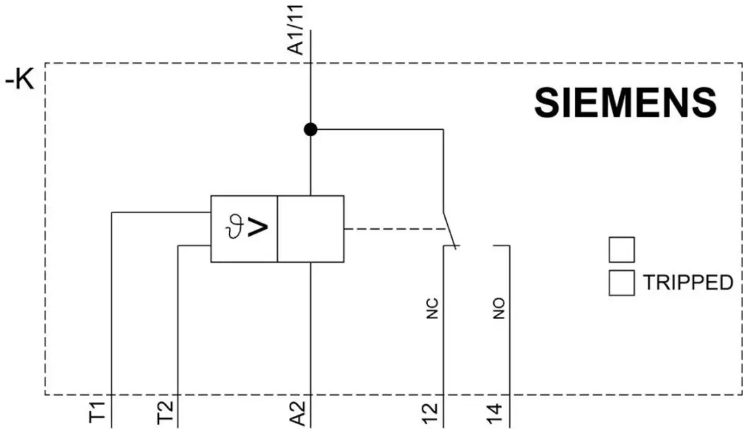 Siemens 3RN2000-2AA30 Thermistorbeveiligingsrelais - 1x Wisselcontact