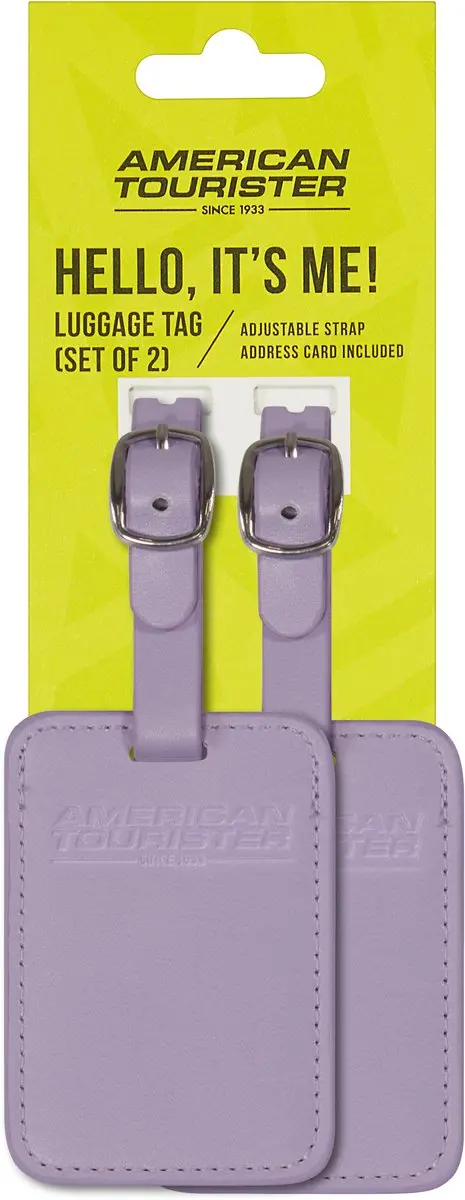 American Tourister Bagage Label Digital Lavender - 2 Stuks