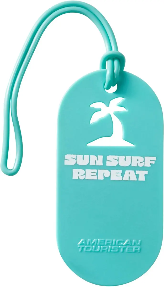 American Tourister Bagage Label Sun Surf Repeat - 2 Stuks - Turquoise