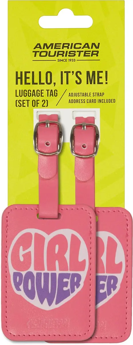 American Tourister Bagage Label Girl Power - 2 Stuks