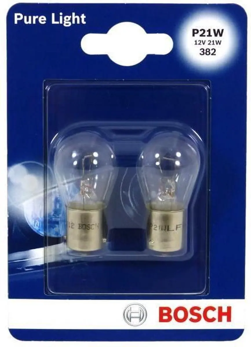 Bosch P21W 12V 21W Gloeilamp - 2 Stuks