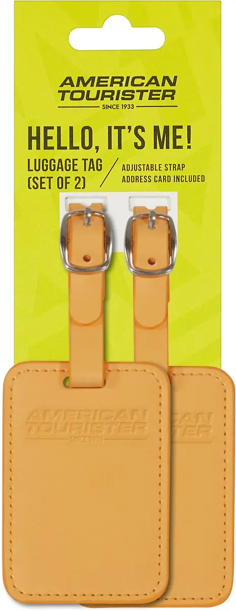 American Tourister Bagage Labels - 2 Stuks Papaya Pop