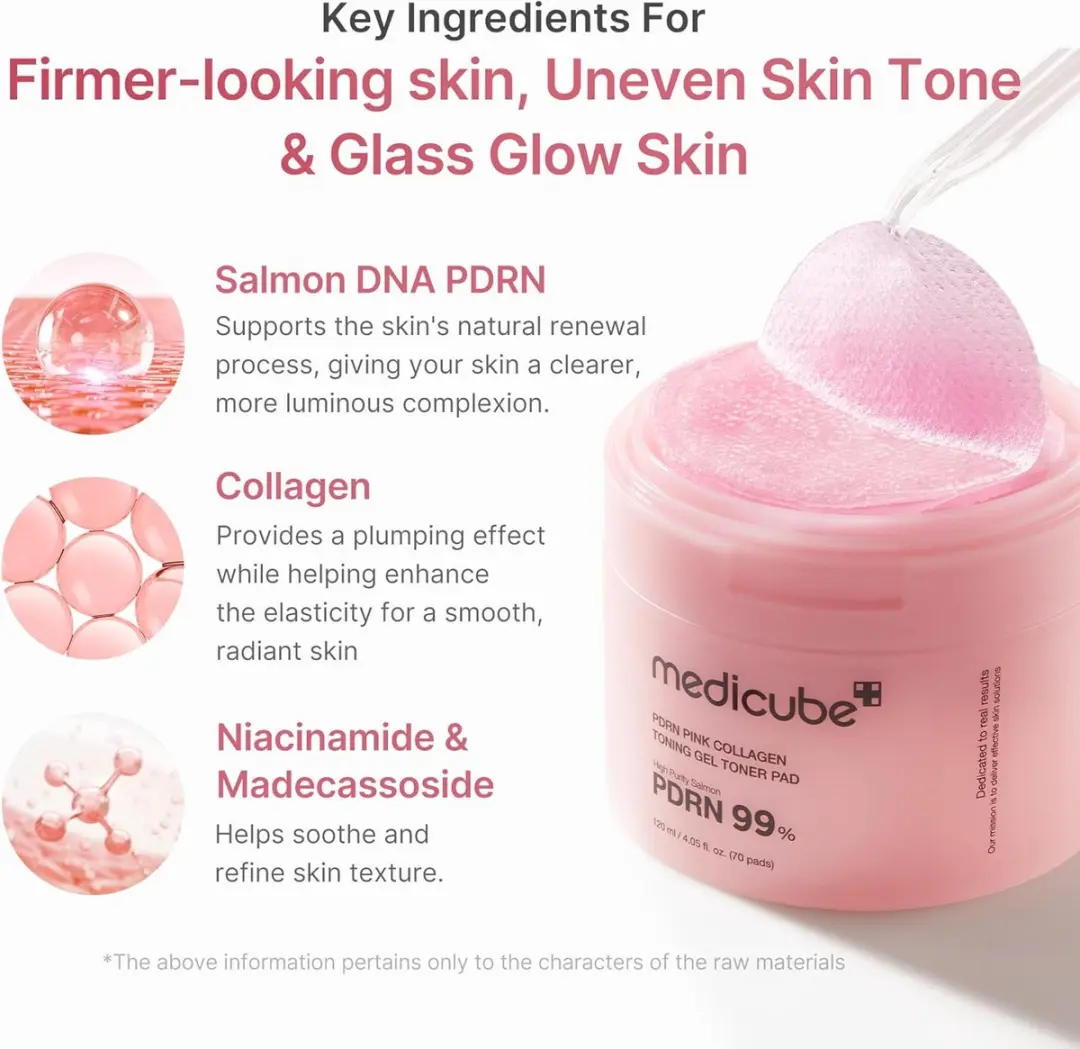 Medicube PDRN Collagen Gel Toner Pads - 70 Stuks