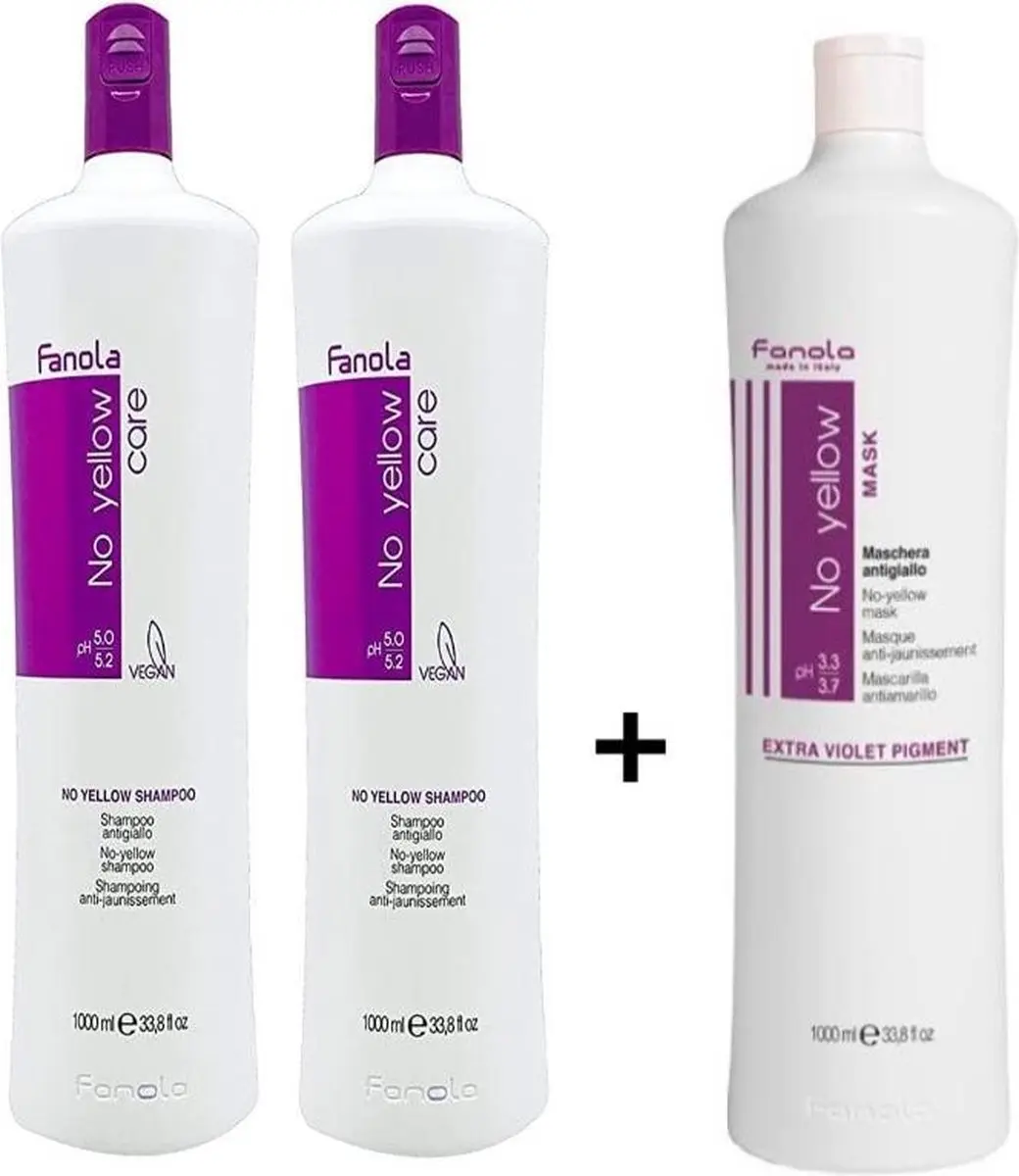 Fanola No Yellow Shampoo & Masker Set 1000ml