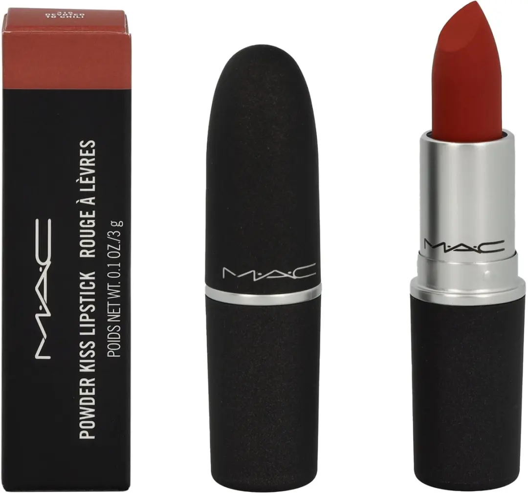 MAC Powder Kiss Devoted To Chili Lipstick 3g - Zwart
