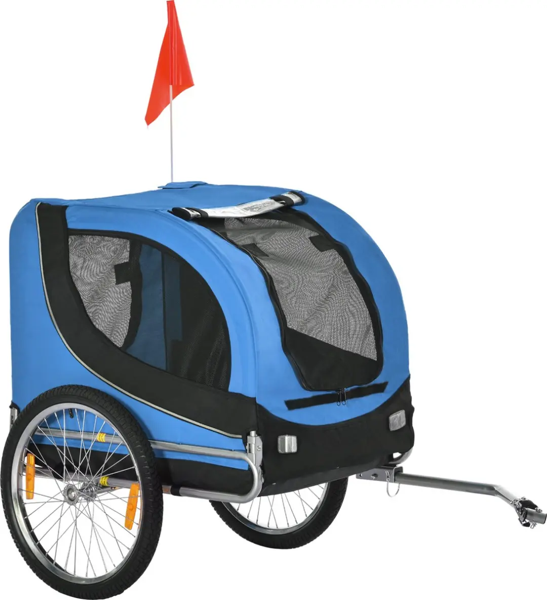Pawhut Hondenkar Fiets Blauw/Zwart