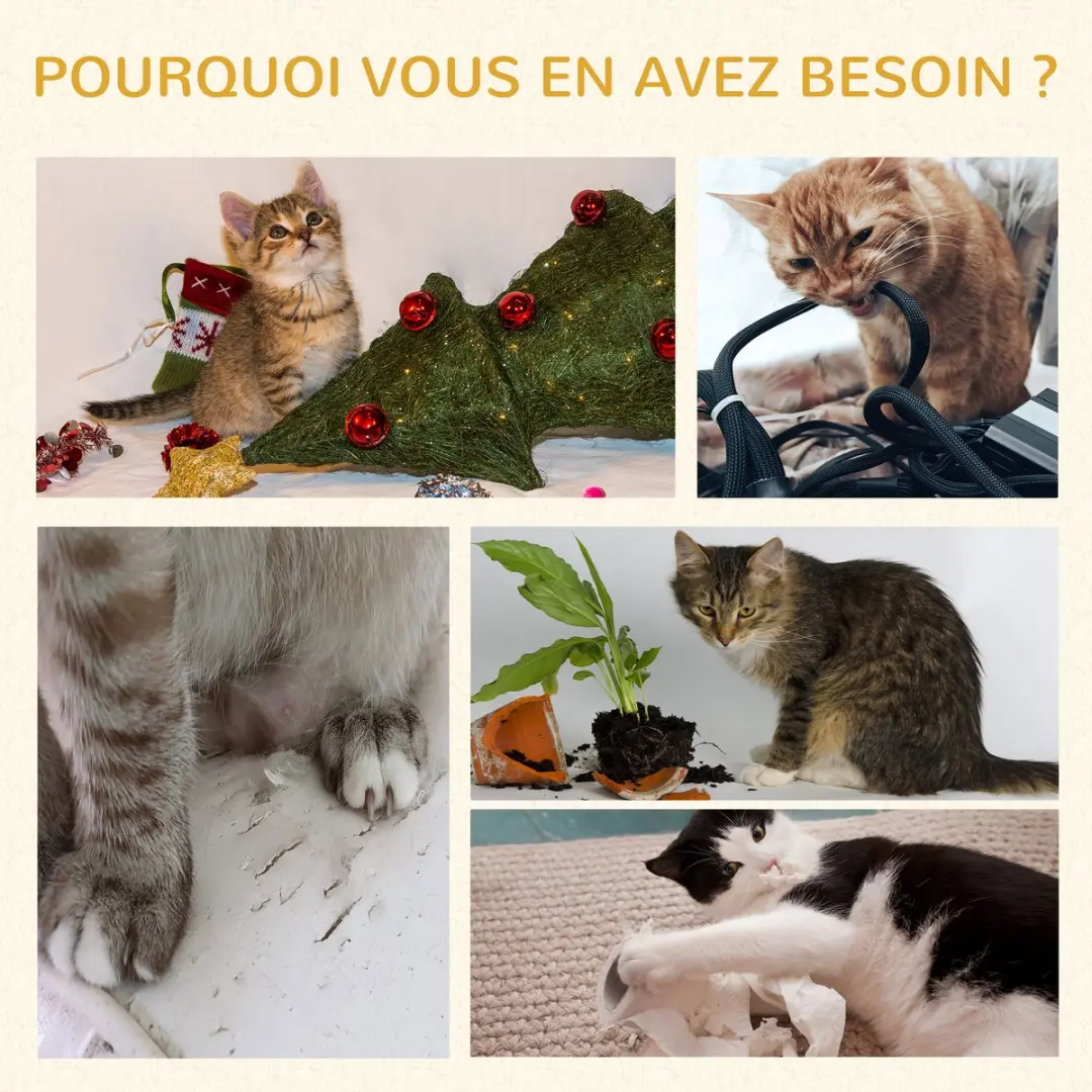 Pawhut Kattenboom - 40x40x103cm - Grijs