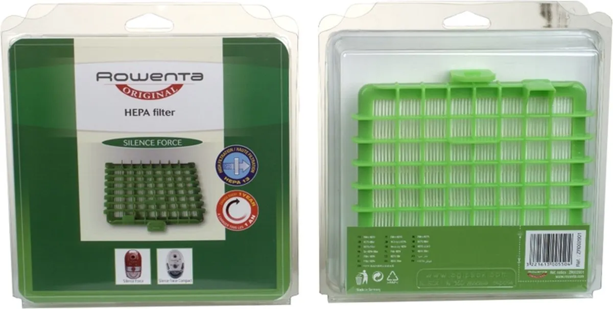 Rowenta Silence Force H13 HEPA Filter - ZR002901 - Groen