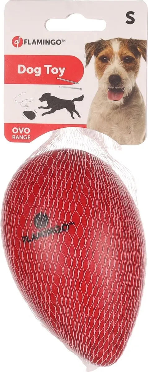 Flamingo Ovo Speelgoed Honden Ei Rood S