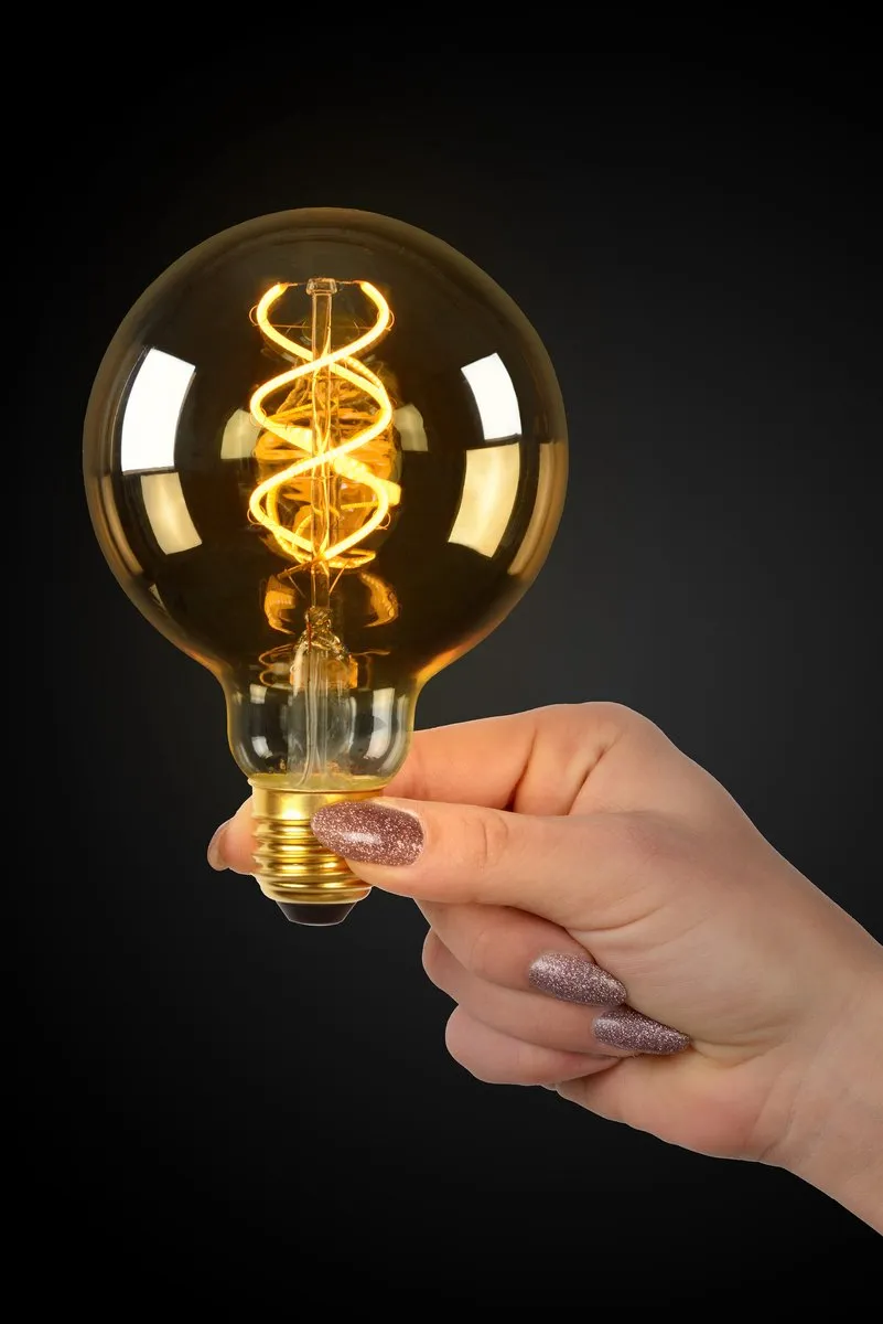 Lucide G95 LED Filamentlamp 4,9W 2200K - Amber