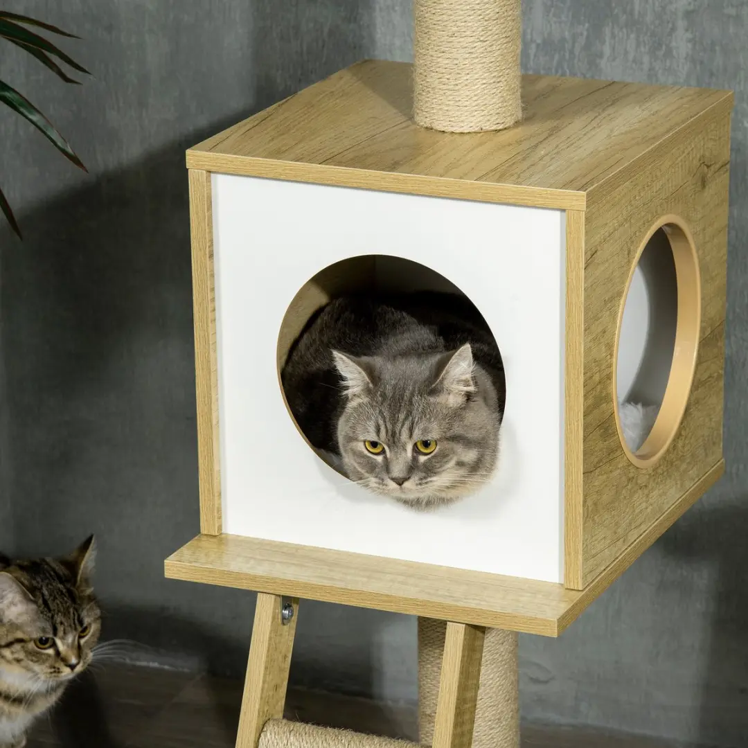 Pawhut Kattenboom 40x40x285cm - Bruin