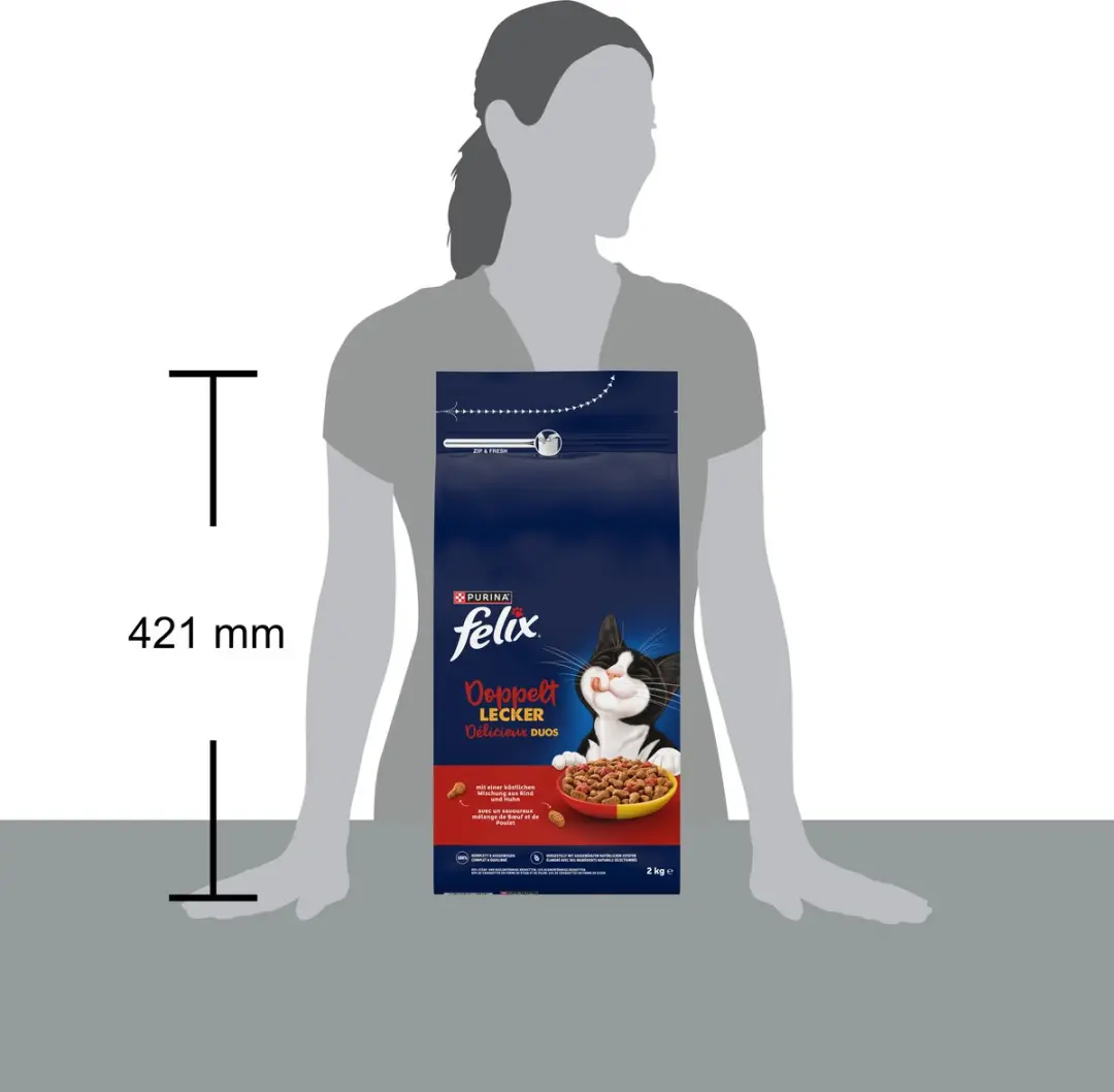 Felix Dubbel Lekker Rund Droogvoer 2kg