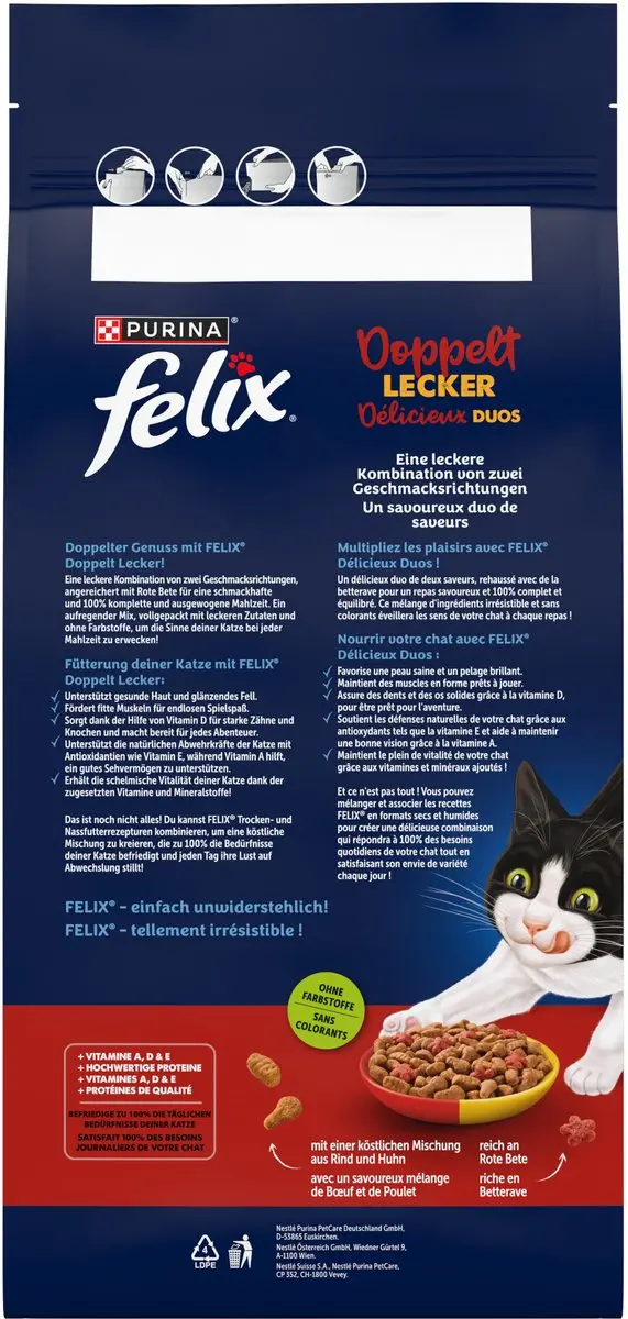 Felix Dubbel Lekker Rund Droogvoer 2kg