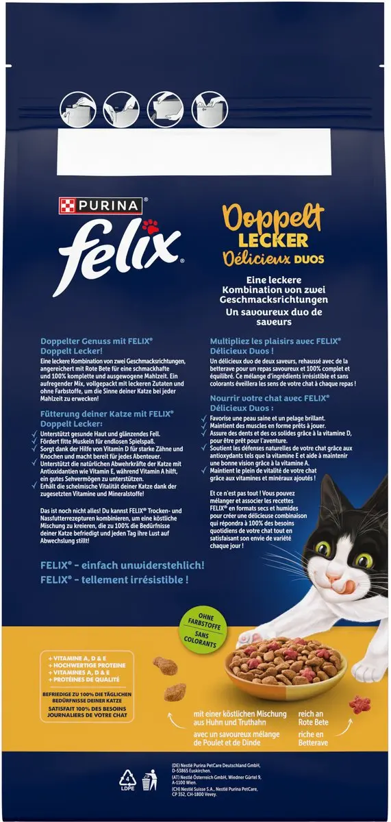 Felix Dubbel Lekker Kip Droogvoer - 12kg (6x2kg)