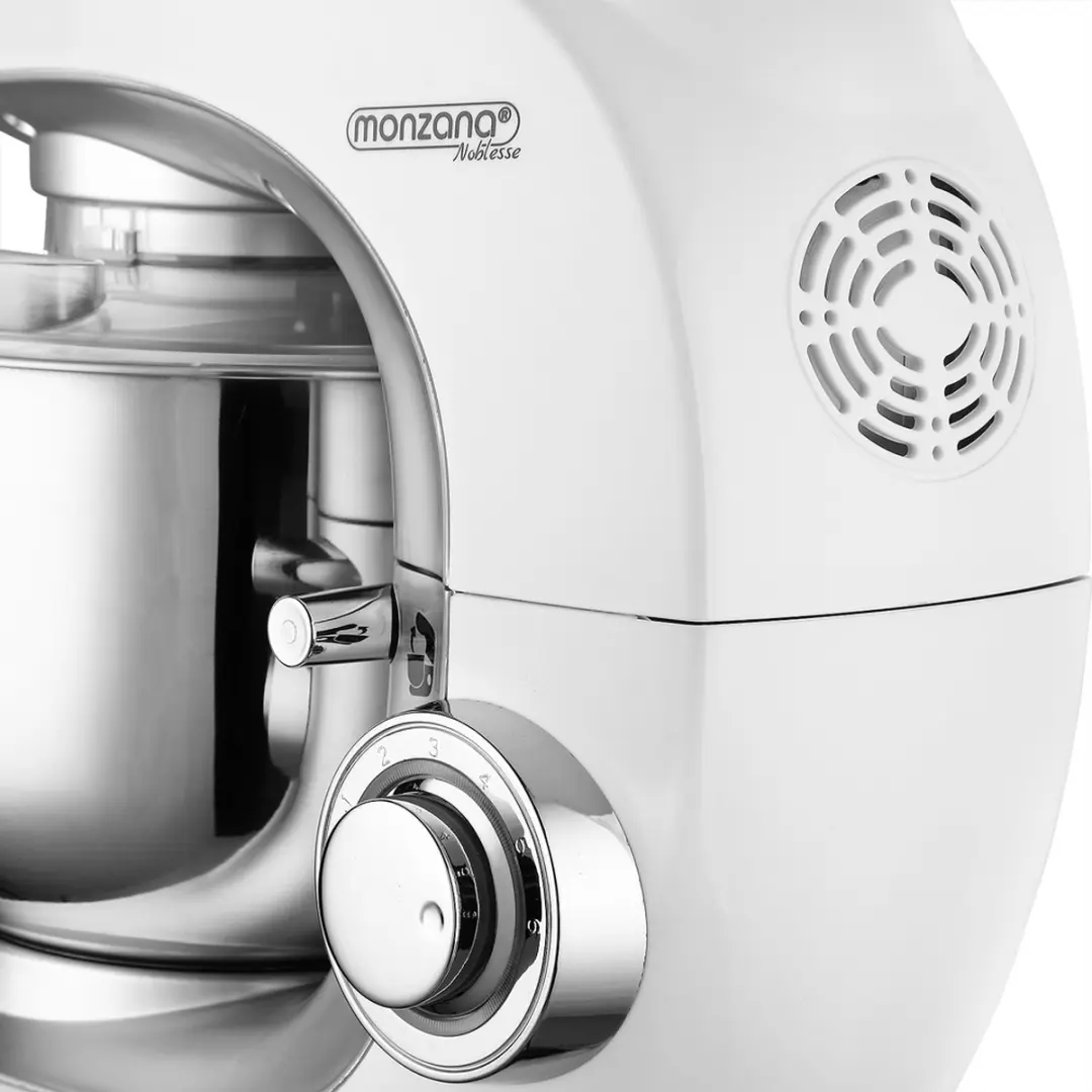 Monzana Keukenmachine 1000W - 4,5L - 7 Snelheden - Wit/Zilver