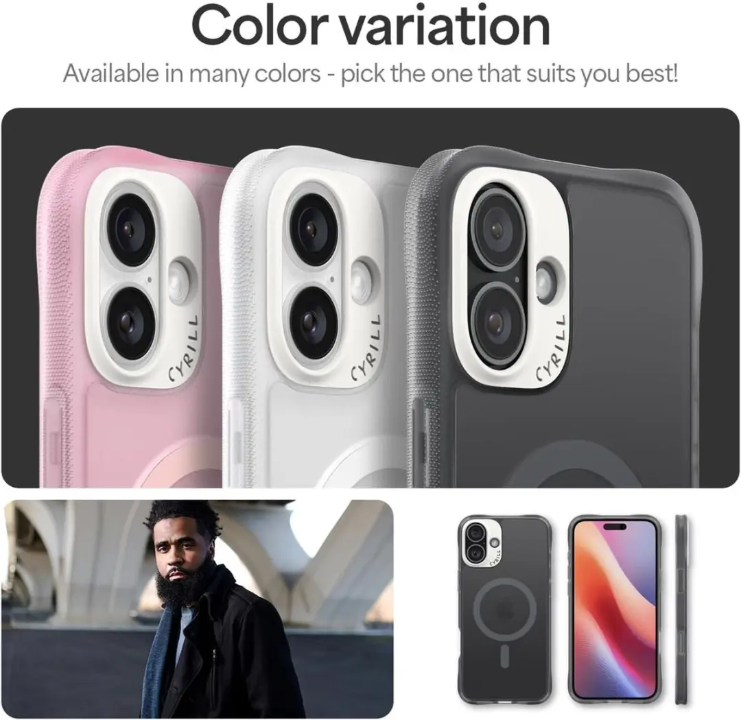 Spigen Cyrill Ultra Sheer Mag ACS08250 Hoesje - iPhone 16 Plus - Grijs