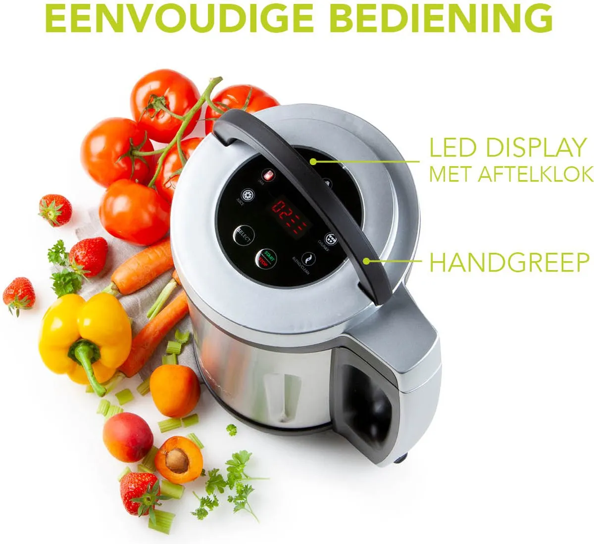 Domo DO716BL Soepmaker 1000W - 2,2L - 7 Programma's - Zwart - afbeelding 6 van 6