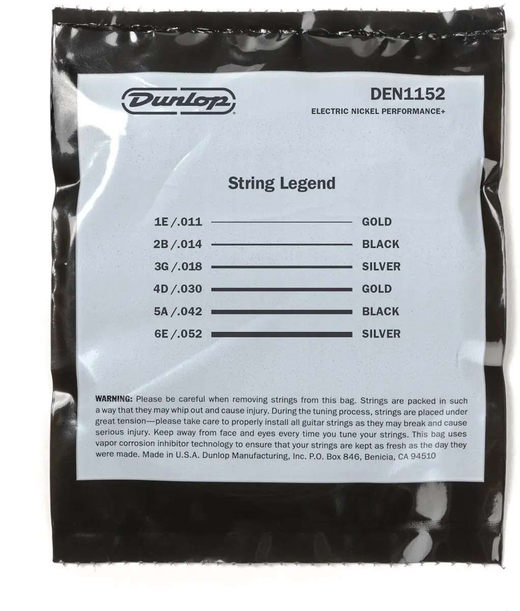 Dunlop Gitaarsnaren DEN1152 - 11-52 - Zilver