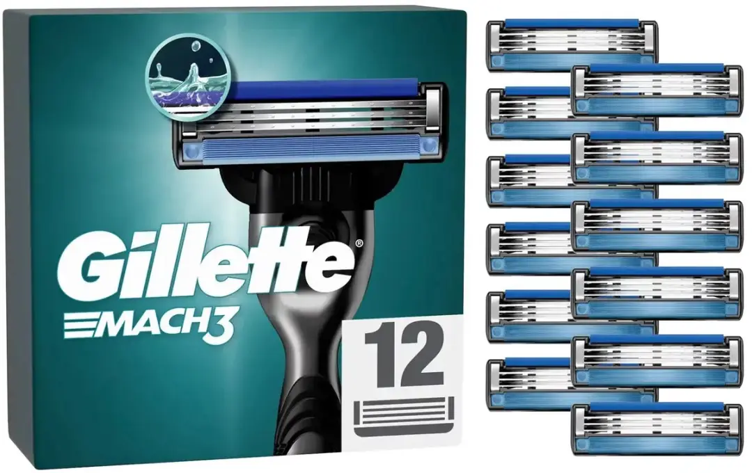 Gillette Mach3 Navul Scheermesjes 12 Stuks
