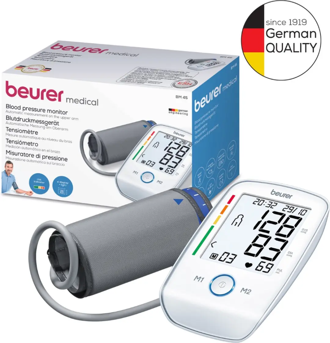 Beurer BM 45 Bloeddrukmeter - XL Display - 2 Gebruikers - 120 Metingen - afbeelding 6 van 6