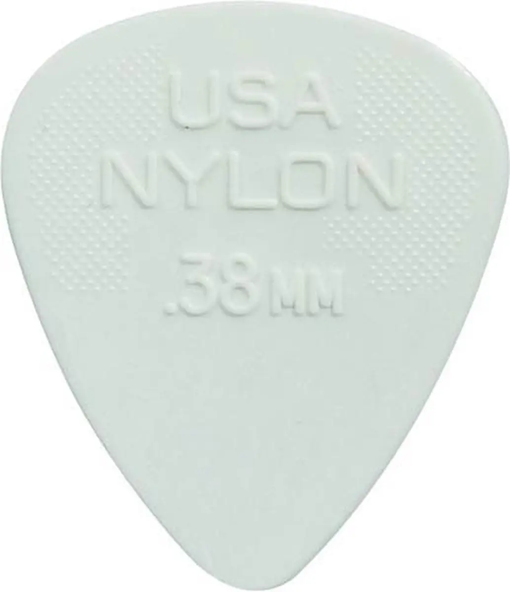 Dunlop Nylon Plectra 0,38mm Wit - 72 Stuks