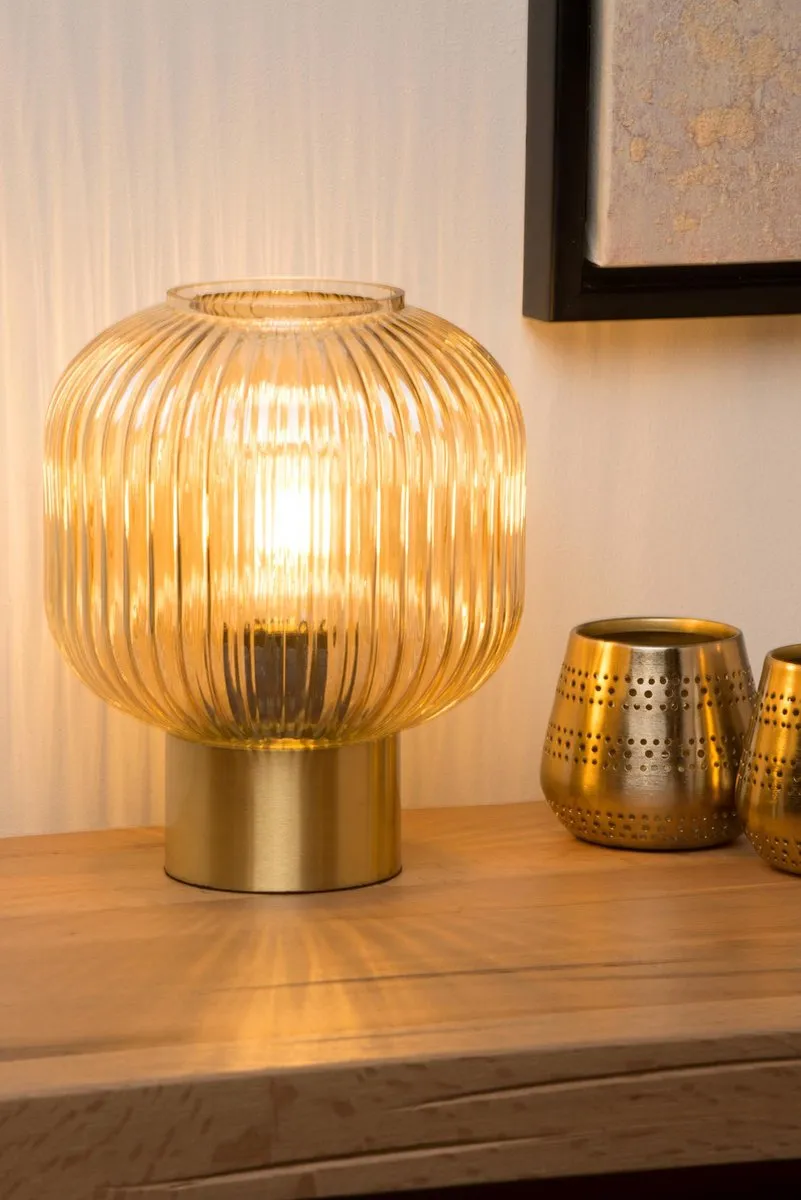 Lucide Maloto Tafellamp Ø20cm - Amber