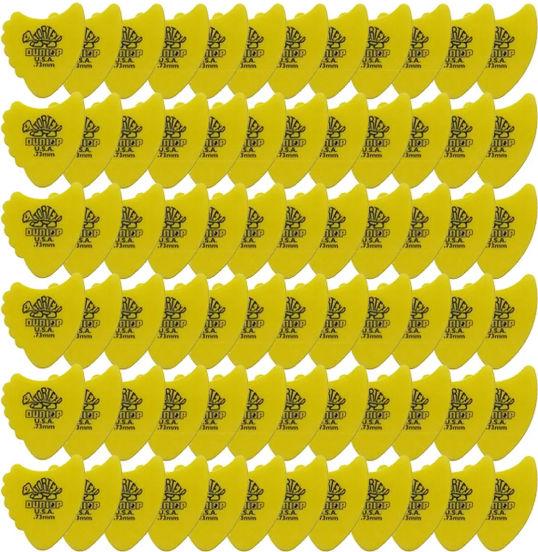 Dunlop 414-R-73 Plectrums - 72 Stuks - Geel 0.73mm