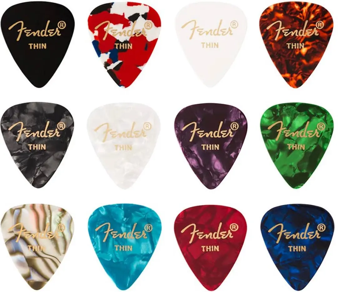 Fender 351 Dunne Plectrums 12-delig