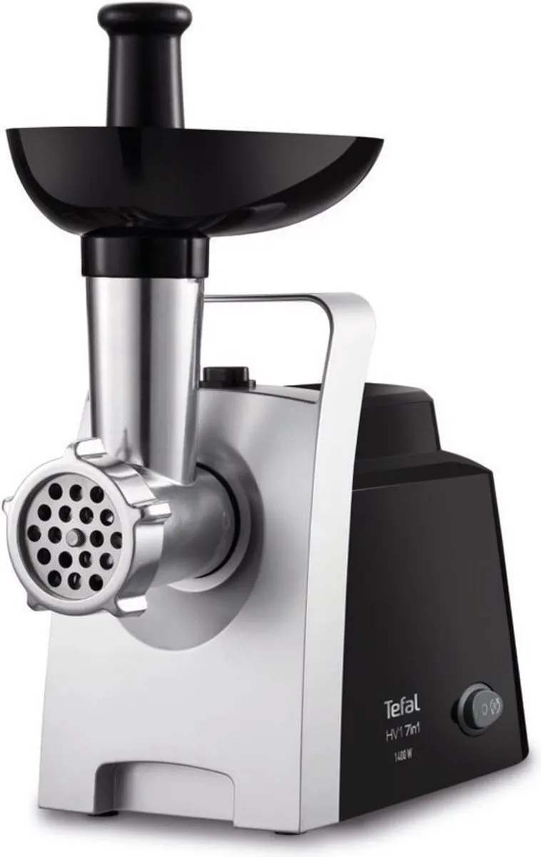 Tefal NE1098 Vleesmolen 1400W - 5 Platen & 2 Roosters - Zwart/Zilver