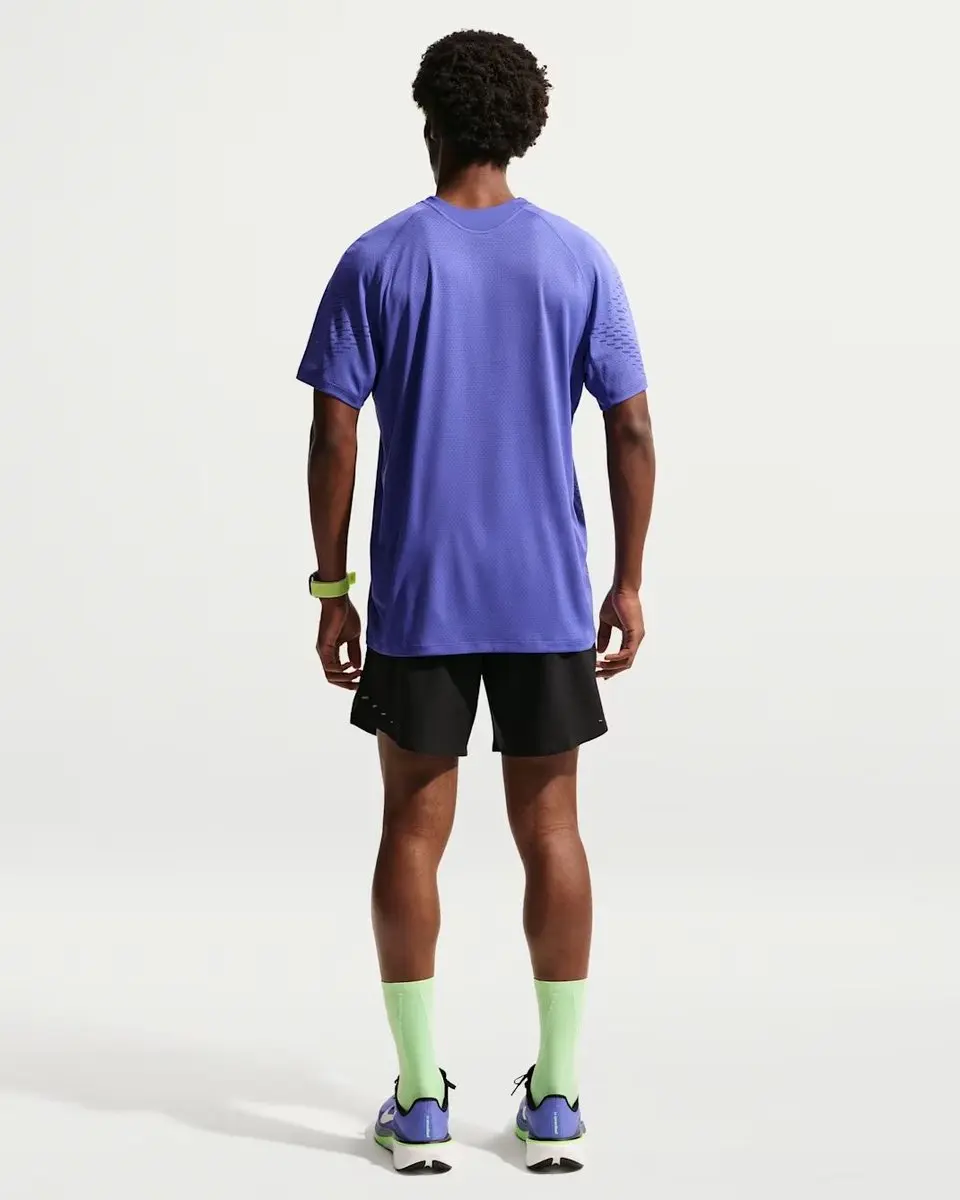 Nike Stride Dri-FIT Adv Short Heren T-shirt - Blauw