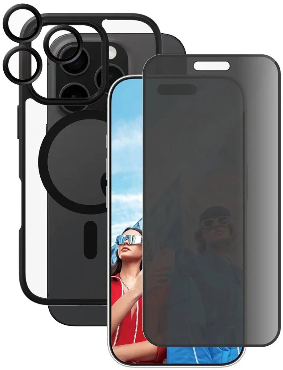 PanzerGlass iPhone 16 Pro Screenprotector 3-in-1 Privacy