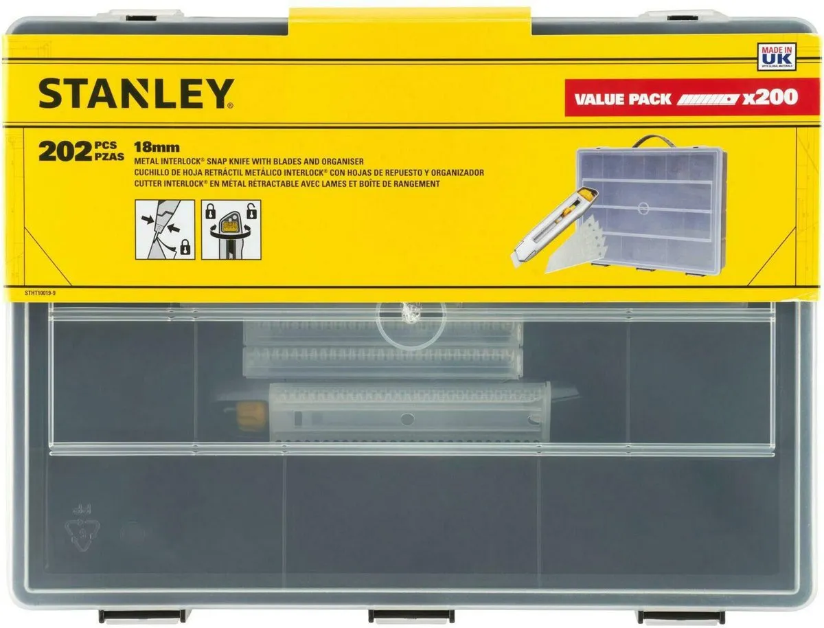 Stanley STHT10019-9 Interlock Afbreekmes - 200 Mesjes - Metaal