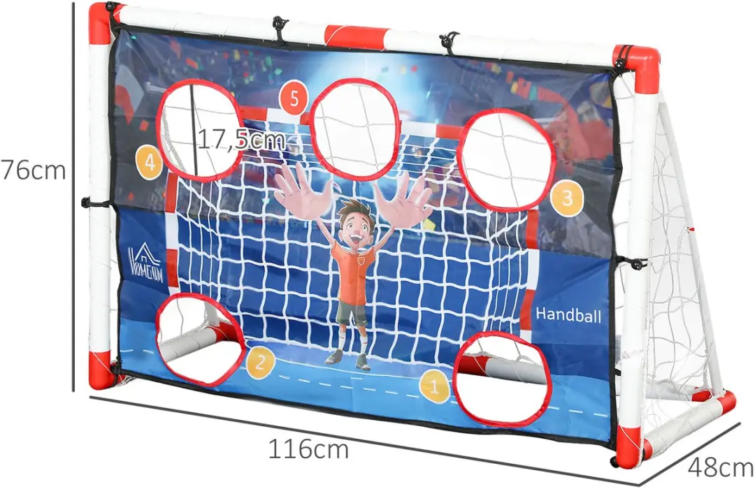 Homcom Voetbaltrainingsnet 116x48x76cm - Wit