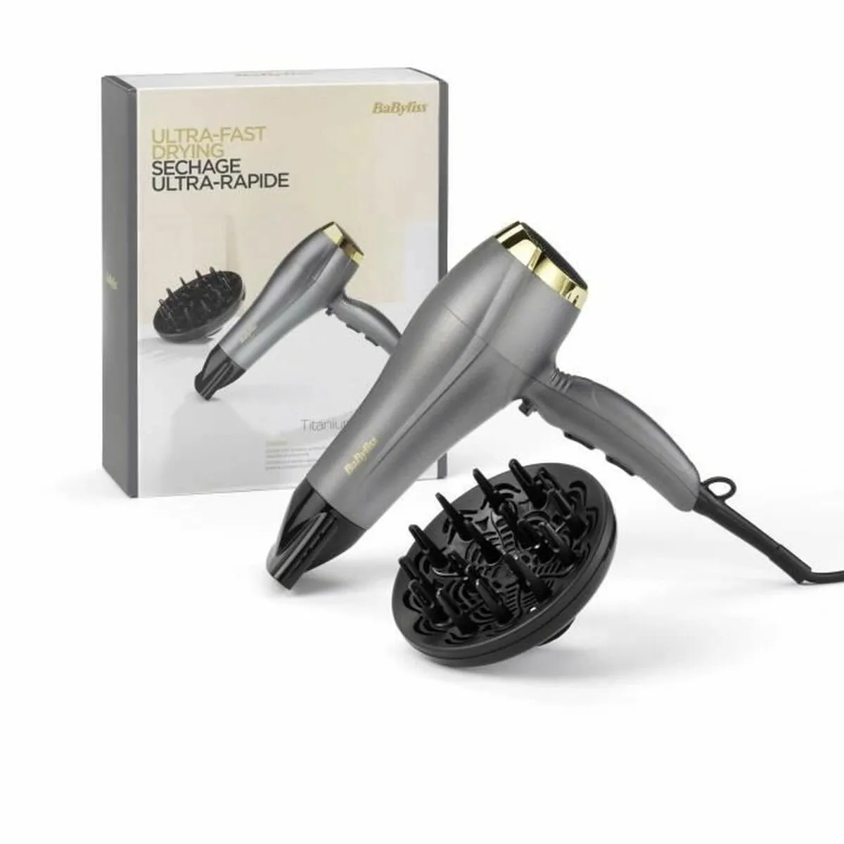 Babyliss Föhn 2300W - Goud/Titanium - Diffuser