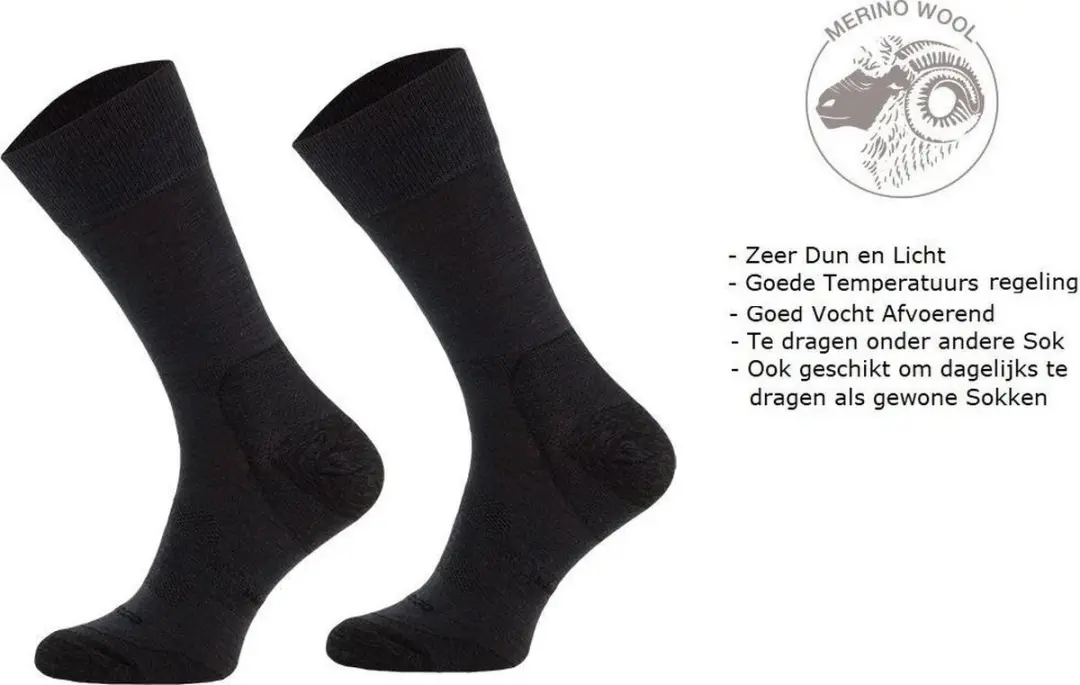 Comodo Dunne Wandelsokken Merino Wol