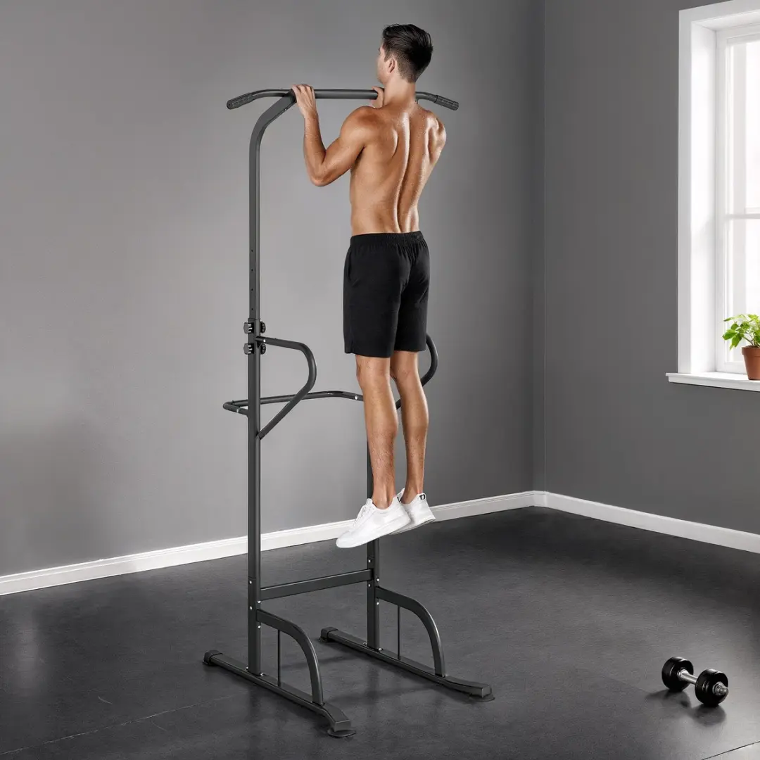 Homcom Staal Fitness Krachtstation 98x102x212cm - Zwart