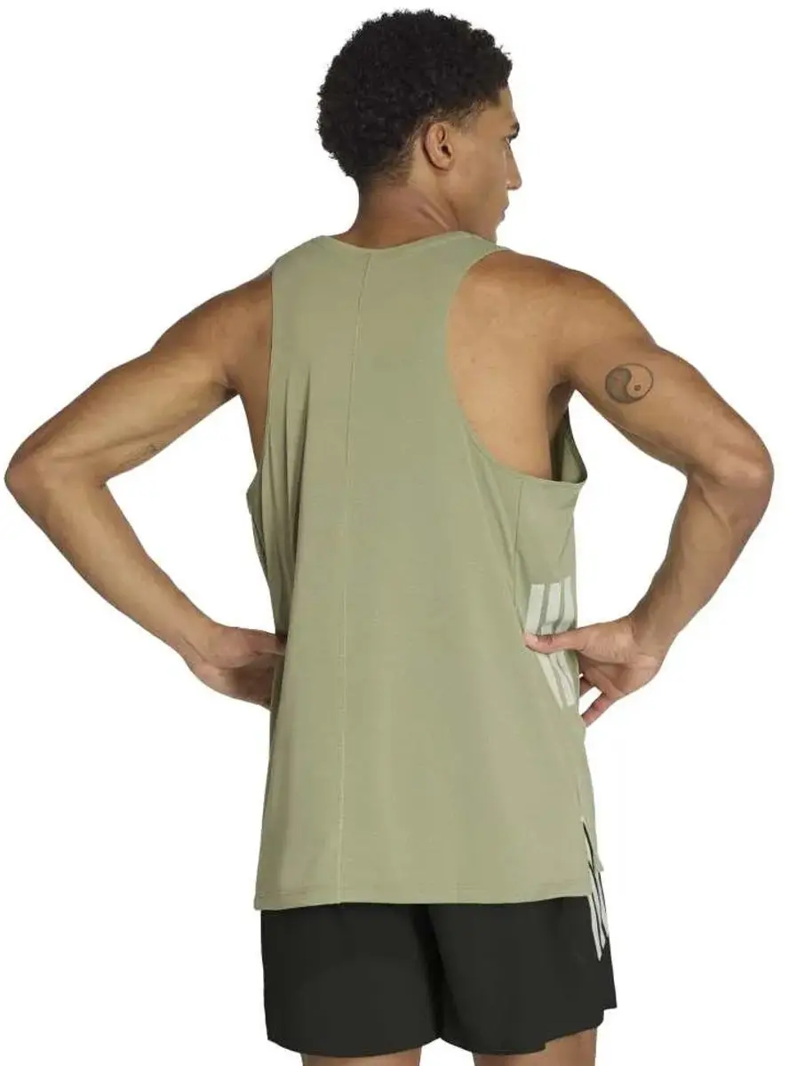 Adidas Adi365 Running Climacool Mouwloos T-shirt - S - Tent Green/Halo Green