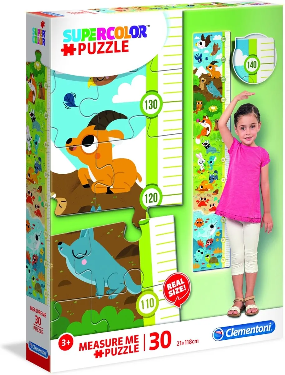 Clementoni Supercolor Measure Me Kinderpuzzel 35 Stukjes - 21x118cm