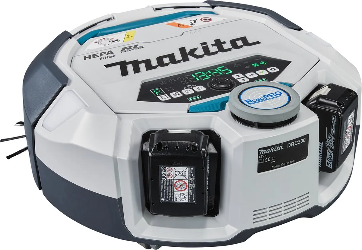 Makita DRC300PG2 Accu Robotstofzuiger 18V - Grijs