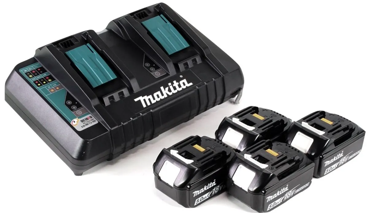 Makita DLM432PT4 Accu Grasmaaier 43cm - 4x 5.0Ah + Dubbele Lader - afbeelding 5 van 5