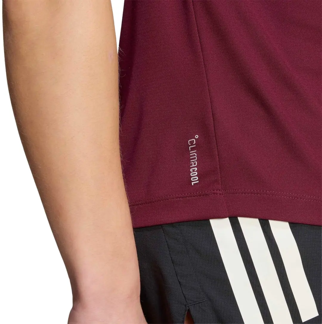 Adidas Essentials Running Shirt KG3229 - Maat L - Donkerrood