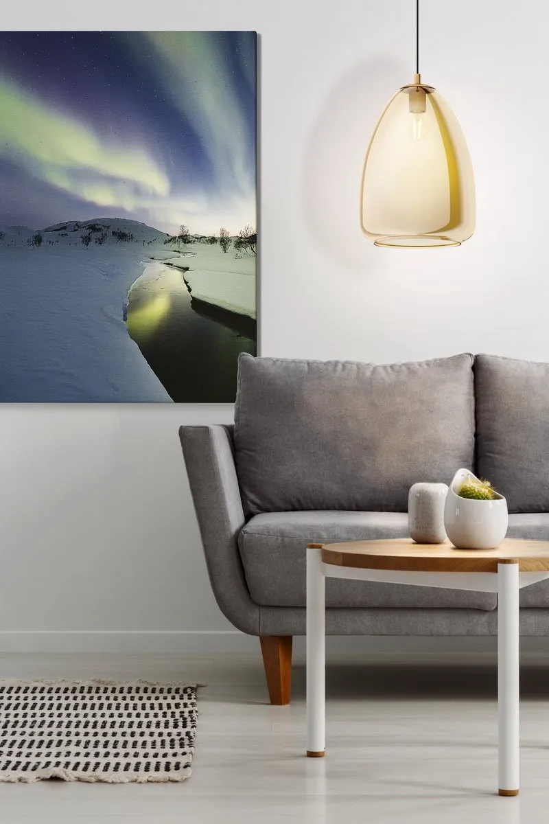 Eglo Alobrase Hanglamp E27 - Ø30cm - Geelkoper/Amber