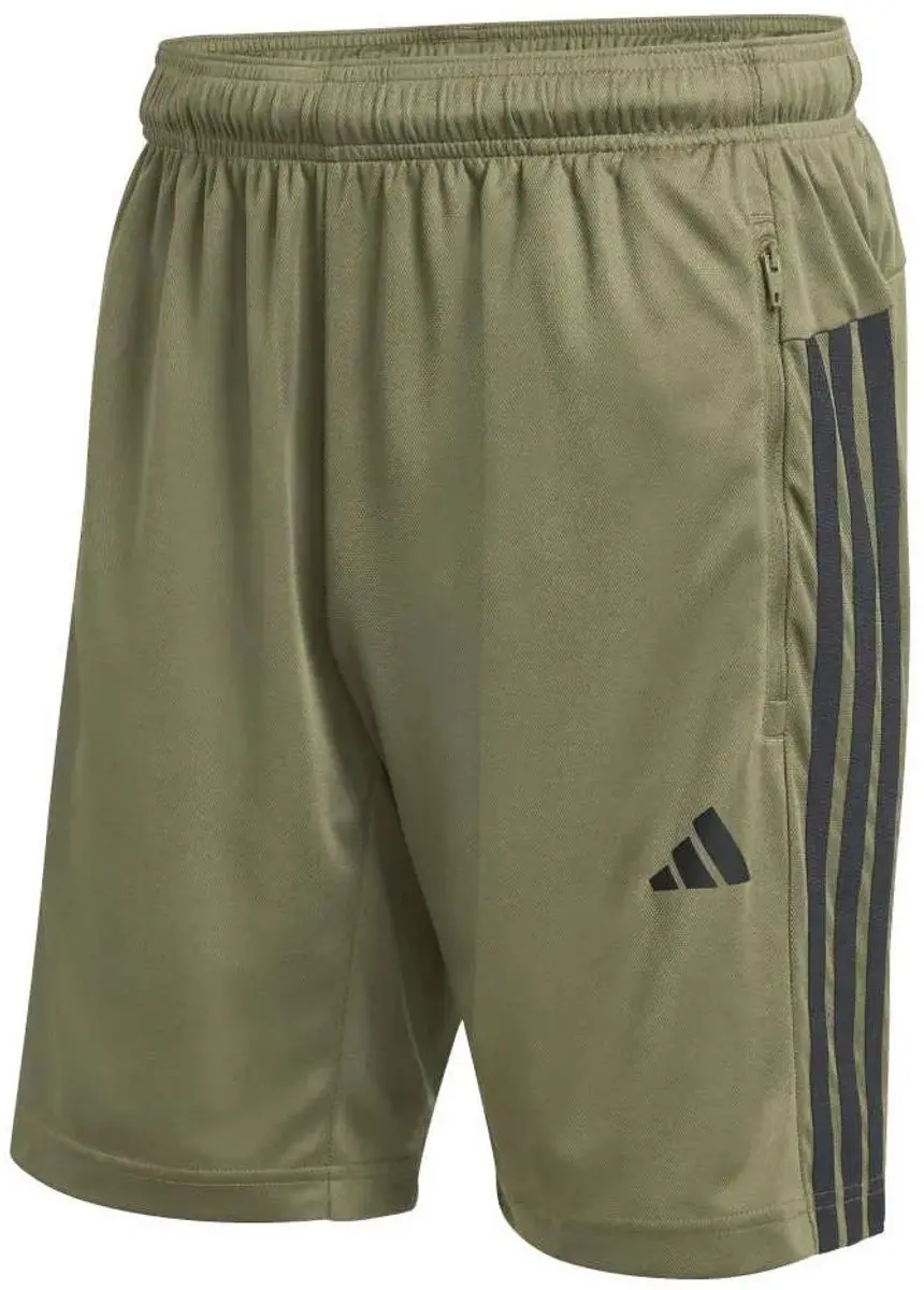 adidas Workout Essentials Base 3 Stripes Korte Broek - L - Olive Strata
