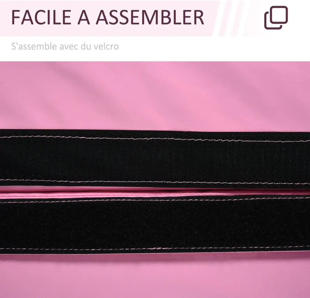 Homcom Paaldans Beschermmat 150x150cm - Roze
