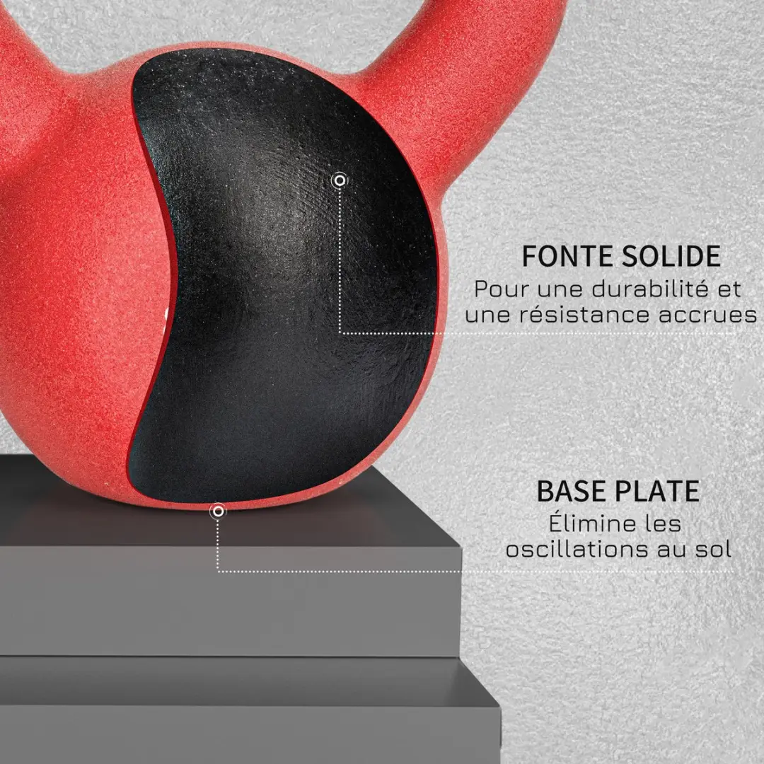 Homcom Kettlebell 19x12x22cm - Rood