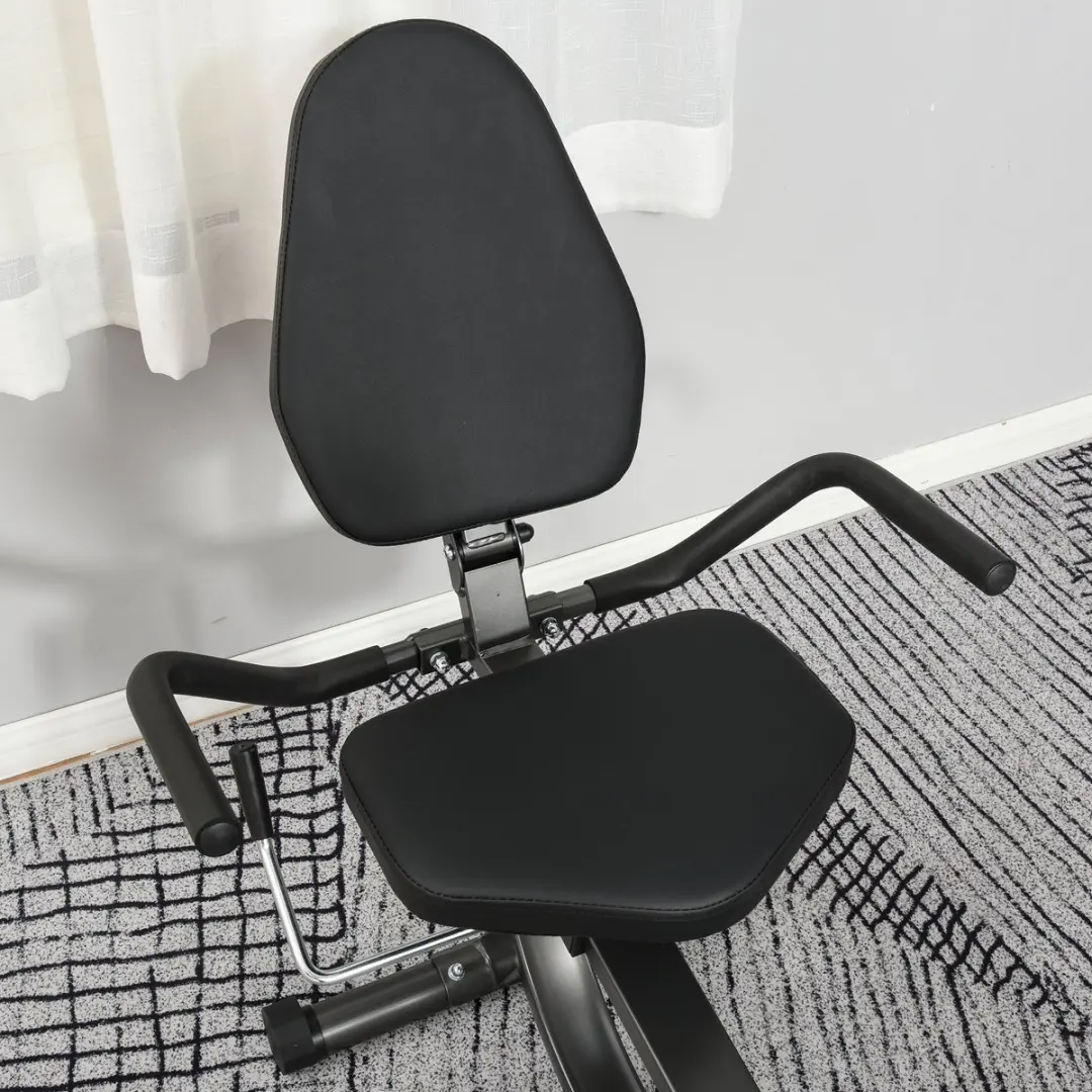 Homcom Magnetische Hometrainer 8 Niveaus - 121x62x101cm - Zwart