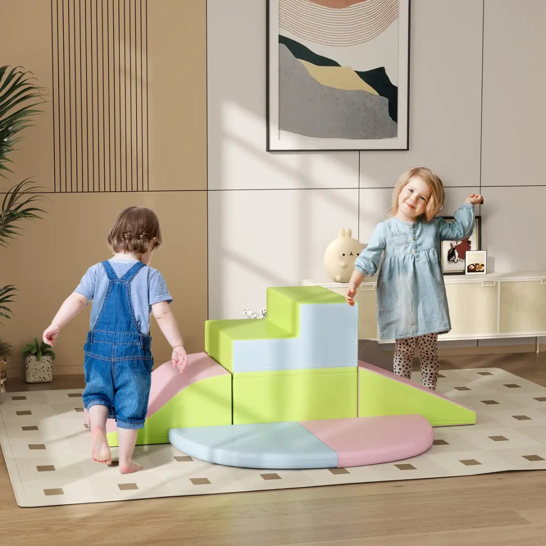 Homcom Kids Soft Play Set 150x100x24cm - 6-delig - Polyurethaan