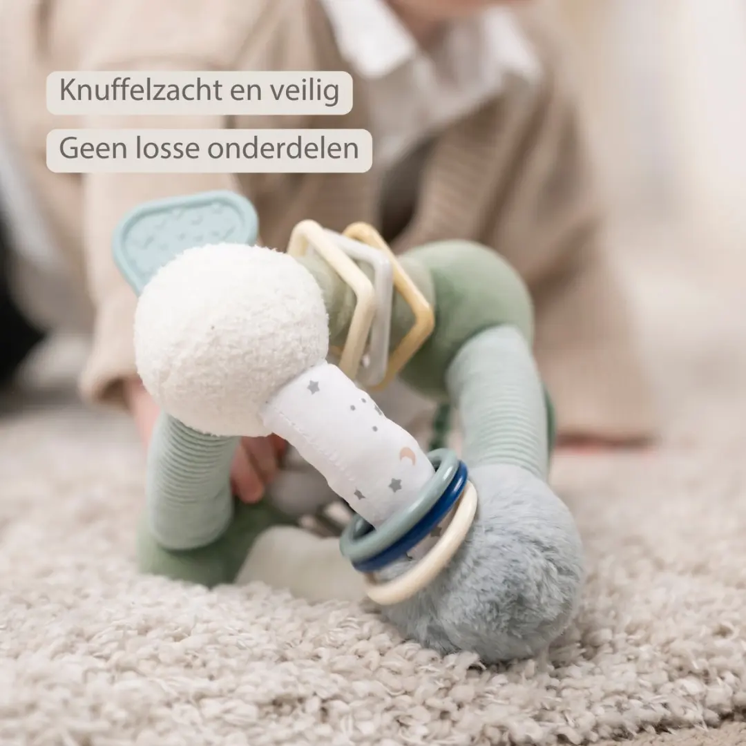 Nattou Lapidou Zachte Activiteitenpiramide - 20cm - Lindegroen